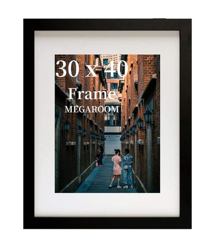 Rám na obraz MEGAROOM 30x40 cm čierny – Veľký rám na plagáty s nerozbitným plexisklom – Robustný MDF