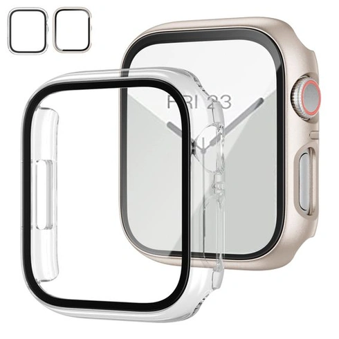 Ochranné pouzdro JZK pro Apple Watch Series SE 2/SE/6/5/4/3, s tvrzeným sklem, HD ultratenké