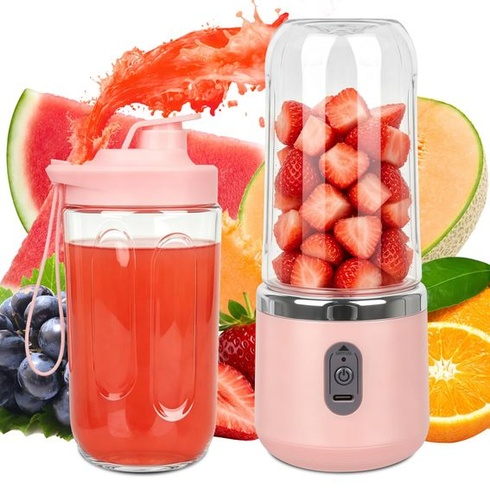 Prenosný mixér, výrobník smoothie s objemom 400 ml na cesty, prenosný elektrický odšťavovač s