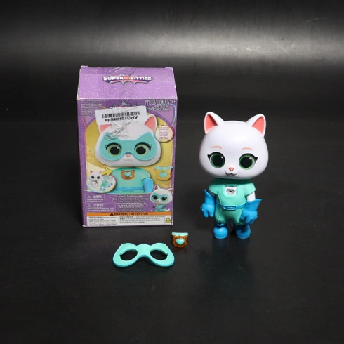 Just Play Disney Junior SuperKitties, 20 cm vysoká, transformovateľná Bitsy s mačacím pohonom,