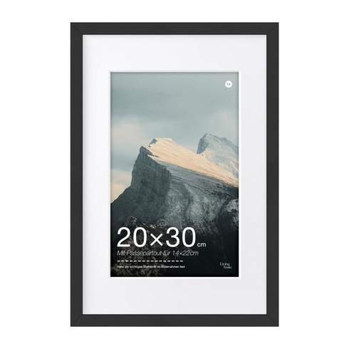 1 balení černých obrazových rámů 20×30 cm MDF rámy s akrylovým sklem, sada 1 kusů černá 20 x 30 cm