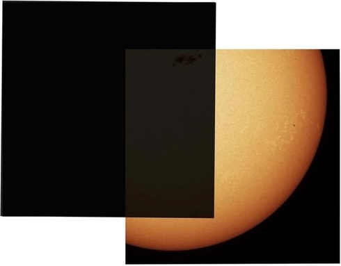 Solárne filtračné fólie 100x100 mm pre teleskopy, binokulárne ďalekohľady a fotoaparáty - solárne
