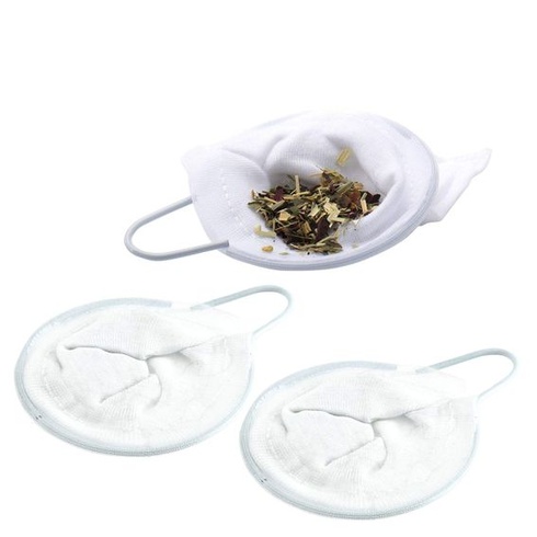 Síťky na čaj Westmark, 3 kusy, Ø 9 cm, na 4 šálky, bavlna, bílé, 153122E3 ø 9 cm - 3 kusy