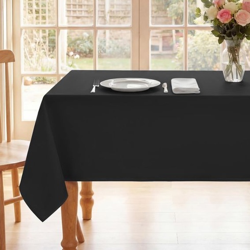 Prateľný obrus Romanstile čierny 240x140 Vianočný obdĺžnikový Čierny 240 x 140 cm (Obdĺžnikový)