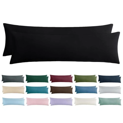 Obliečka na vankúš Aisbo 40x145 2 kusy - Obliečka na vankúš pre spanie na boku 40 x 145 čierna