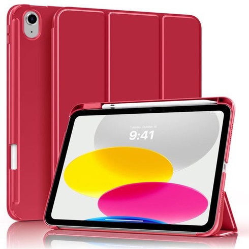 Puzdro MoKo pre iPad A16 11./10. generácia s držiakom na pero, vínovo červené