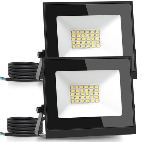 Venkovní LED reflektory Aigostar 20W, balení po 2 kusech, přírodní bílá 4000K 1800 lumenů,