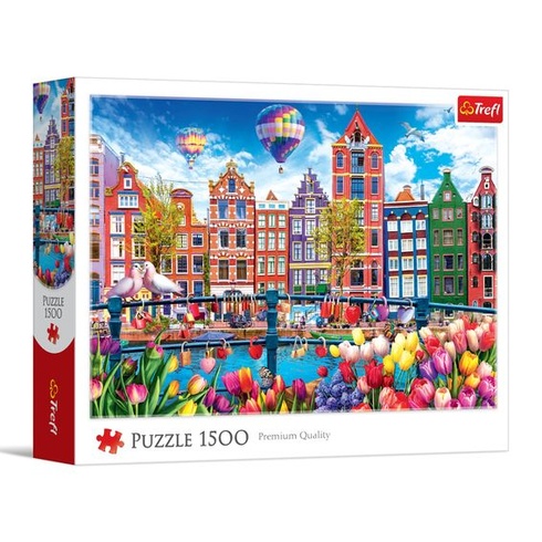 Trefl - Puzzle 1500 dílků, Barevný Amsterdam, Nizozemsko