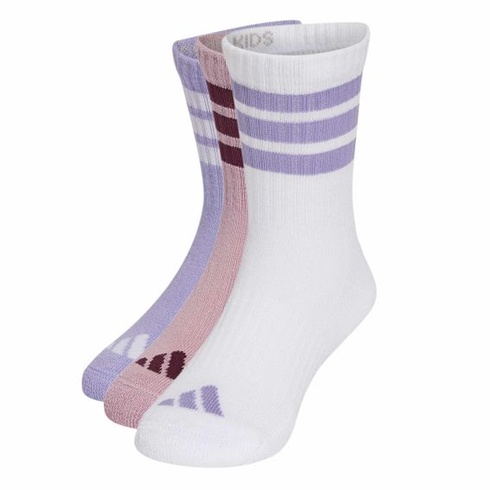 Detské unisex ponožky adidas s 3 prúžkami, dĺžka ku členkom, s vypchávkou, balenie 3 kusov, veľkosť