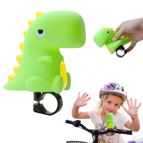 Zvonek na kolo, klakson s dinosaurem, dětské kolo, klakson na kolo pro děti