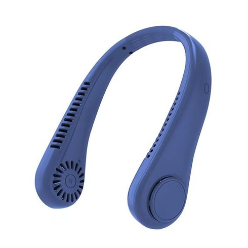 Prenosný ventilátor na krk, ventilátor bez lopatiek s 3 rýchlosťami, chladenie 360 ​​°, dobíjací USB,