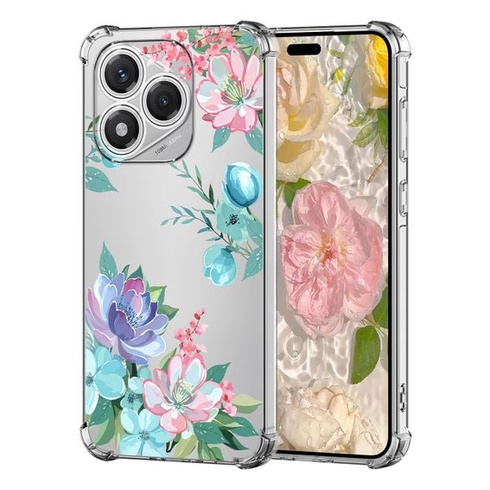 Průhledný kryt pro Honor 400 Lite 5G, čirý s roztomilým vzorem, tenký, měkký silikonový,