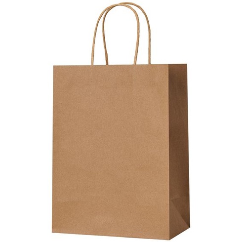 VPACKDUO 50dielne darčekové tašky k narodeninám s uchami, hnedé, 15×8×21 cm. Hnedé 15×8×21 cm, 1 kus