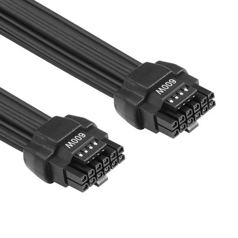 Napájecí kabel CERRXIAN 2,3 stopy ATX3.0 12VHPWR, PCI-e 5.0 12VHPWR ATX3.0 600W 16pinový konektor