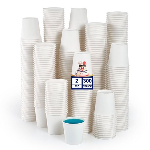 JOLLY CHEF jednorazové papierové tégliky 60ml/2oz biele, 300 kusov, balenie 60 ml