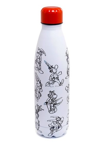 Puckator Asterix opakovane použiteľná izolovaná fľaša na vodu z nerezovej ocele 500 ml