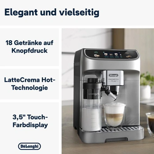 De’Longhi Magnifica Plus - Perfetto plne automatický kávovar s napeňovačom mlieka LatteCrema, 18