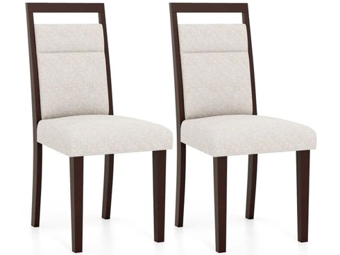 Sada 2 čalúnených jedálenských stoličiek KC58815BE s čalúneným sedákom a sklopným operadlom - A