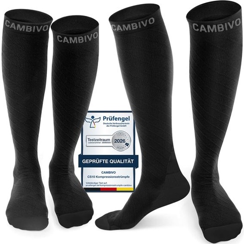 Kompresní ponožky CAMBIVO pro ženy a muže, 2 páry, kompresní podpůrné ponožky na běh, sport,