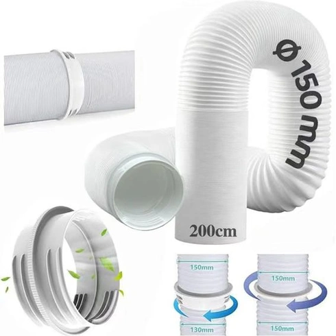 2M predlžovacia hadica klimatizácia Ø130 mm s adaptérom 130 mm vnútorná/150 mm vonkajšia, predlžovacia