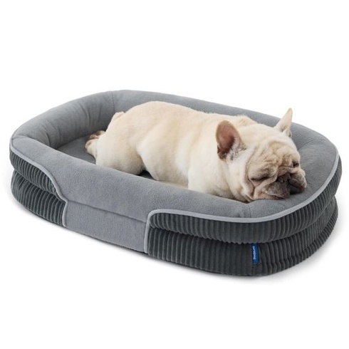 Ortopedický pelech BEDSURE pre stredne veľké psy, 76x51x16,5 cm, šedý (D 76 x Š 51 x V 16 cm)