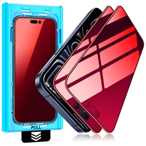 Ochranný kryt Mothca pro iPhone 17 Pro Max/16 Pro Max, červeno-oranžový, s ochranou soukromí, 2