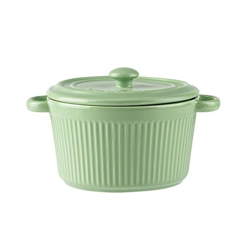 Mini Cocotte s víkem 250ml, Malý kulatý zapékací pekáč, Keramické zapékací misky s uchy na lasagne,