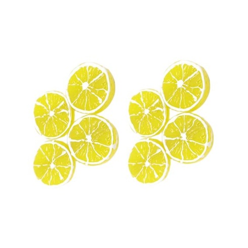 Sponky do vlasů se dvěma plátky citronu, citronové sponky do vlasů pro ženy a dívky, ofina, sponky