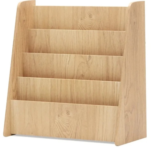 Detský drevený regál so 4 priehradkami, 57,5 ​​x 26,5 x 59 cm, prírodný