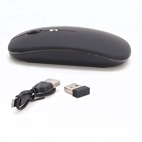 GADIRIA Dobíjacia 2,4 GHz Duálna Bluetooth Bezdrôtová Myš 1600 dpi - Tichá Herná Myš pre PC a