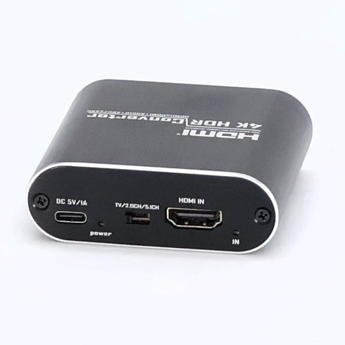 Avideo links HDMI audio extraktor, 4K @ 60Hz HDMI na optický Toslink SPDIF + 3,5 mm AUX stereo, HDMI