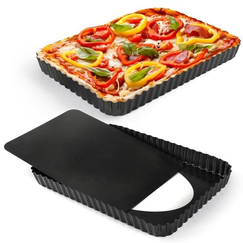 Forma na koláč s odnímateľným dnom, obdĺžniková forma na quiche, koláčová forma s nepriľnavým