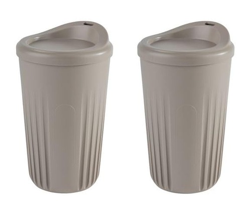 APS 67552 Sada opakovane použiteľných kelímkov na cestu, 2 kelímky + 2 viečka, 400 ml, polypropylén,