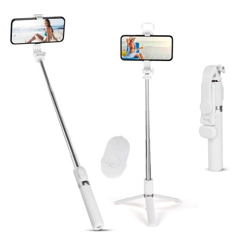 Flintronic selfie tyč, výsuvná hliníková selfie tyč 3 v 1, Bluetooth selfie tyč s výplňovým svetlom