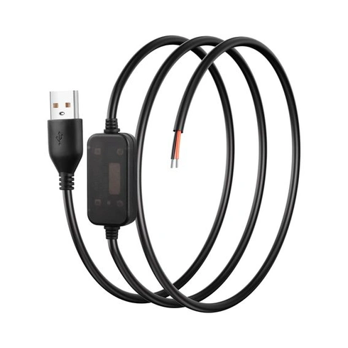 SinLoon DC Boost kabel USB 5V na 12V Boost měnič, USB 2.0 zástrčka na holý kabel, vhodný pro
