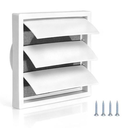 100mm biela uzamykateľná vetracia mriežka 140mm×140mm