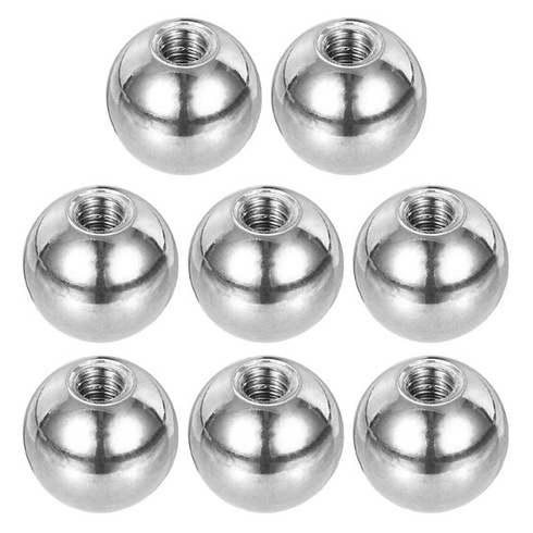 PATIKIL 8 kusů kulových matic M4x12mm s kulatými slepými otvory, stříbrné
