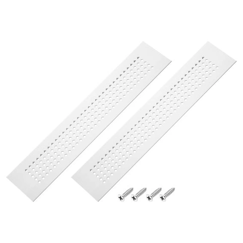 PATIKIL 2dílná větrací mřížka 50 x 300 mm, hliníková výfuková mřížka, větrací mřížka se šrouby,
