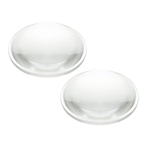 PATIKIL plochá konvexní čočka o průměru 66 mm, 2 kusy, výška 24 mm, vysoce borosilikátové skleněné