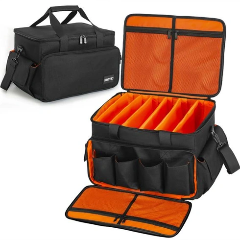 OUUTMEE DJ Bag, DJ taška na káble, s nastaviteľnými prepážkami a dvoma samostatnými vreckami,