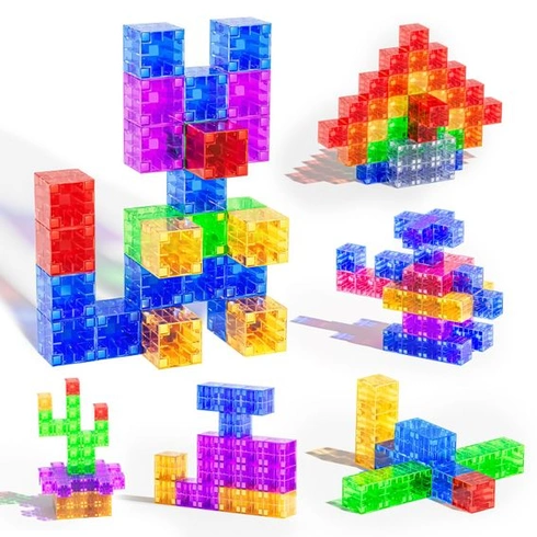 Magnetické stavebnice, magnetické stavební kostky pro batolata ve věku 1 až 3 roky, pro chlapce i