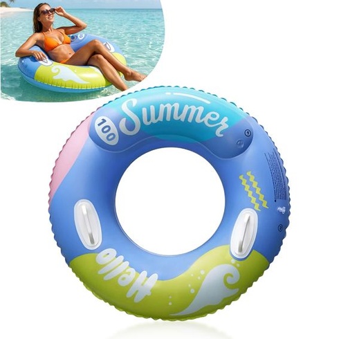 Plavecký kruh pro dospělé s dvojitým airbagovým opěradlem a rukojeťmi 100# Summer Breeze