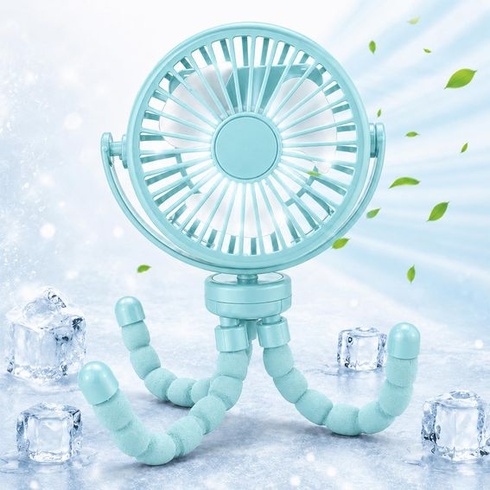 Ventilátor do kočárku, přenosný USB ventilátor pro více scén, přenosný ventilátor s otočením o