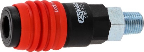 KS Tools 999.9104 Univerzální bezpečnostní spojka pro stlačený vzduch 3 v 1 s vnějším závitem 1/4