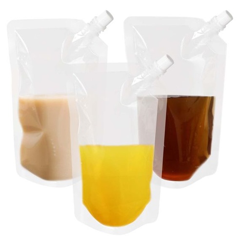 20 x opakovane použiteľných sáčkov na nápoje 500ml | Priehľadné vrecká na nápoje bez BPA | Nepriepustné