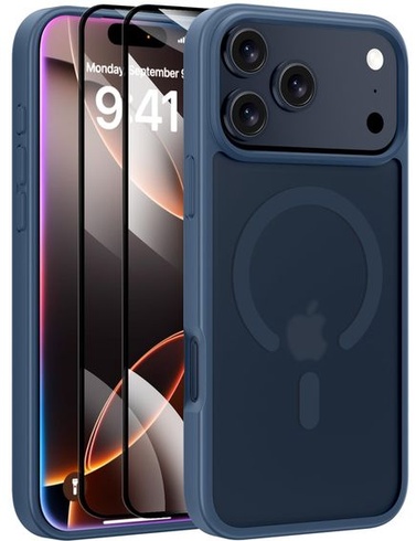 Matný kryt X-level pro iPhone 17 Pro, pro MagSafe, modrý