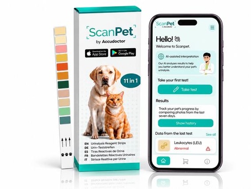 (10 testovacích prúžkov na moč) SCANTET APP testovacie prúžky na moč pre psy a mačky, 11
