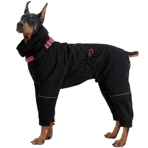Kuoser Dog Raincoat, nepremokavé pláštenky pre psov, čierna 3XL