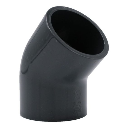 PVC koleno 40 mm - svařovací hrdlo 45 stupňů - 16 barů - bm062 40 mm 1