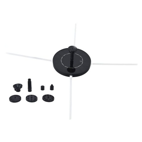 Solární fontána 130 mm, 6 trysek, pevný držák, baterie